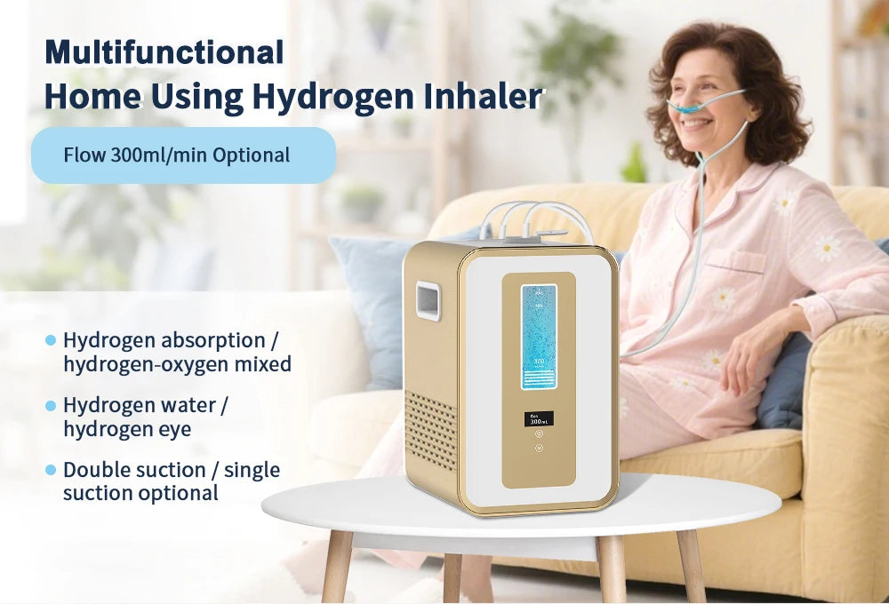 300ml Hydrogen Inhalation Machine with Dual Outlet & Timer Control