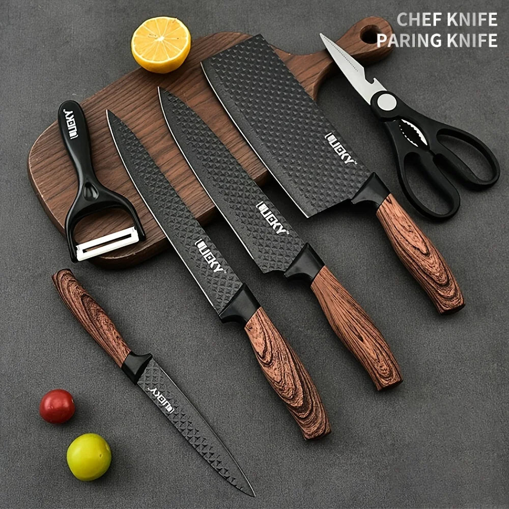 6-Piece Stainless Steel Kitchen Knife Set with Gift Box