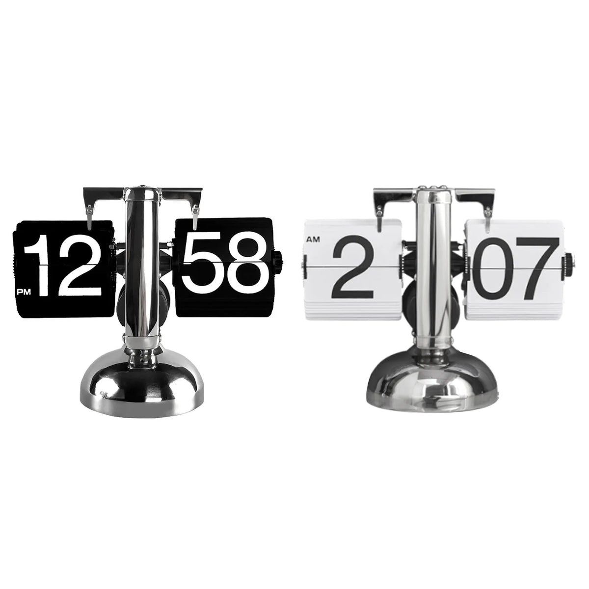 Reloj de escritorio retro de páginas giratorias