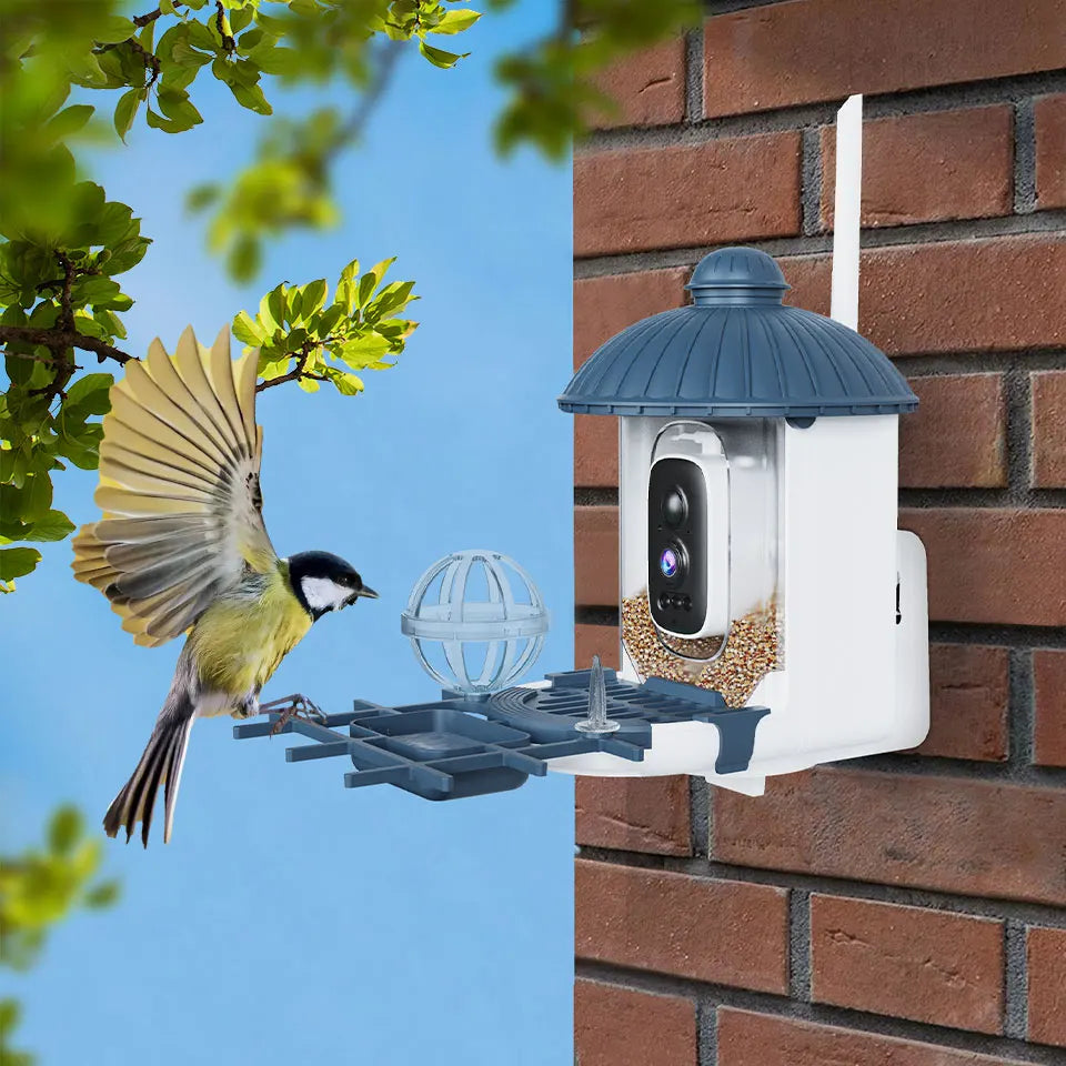 Smart Bird Feeder Camera with Solar Power, 4MP HD WiFi