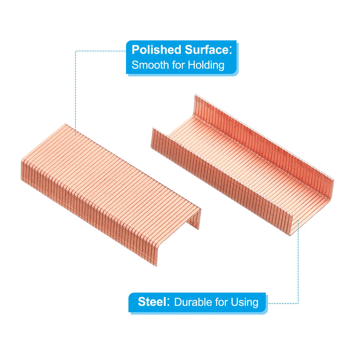 Rose Gold 24/6 Staple Refills, 2,000 Pieces