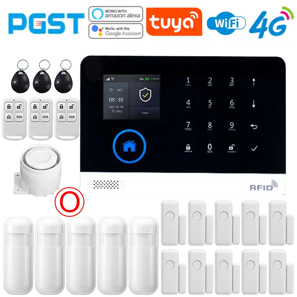 Home WiFi Security Alarm System with Door and Motion Sensor