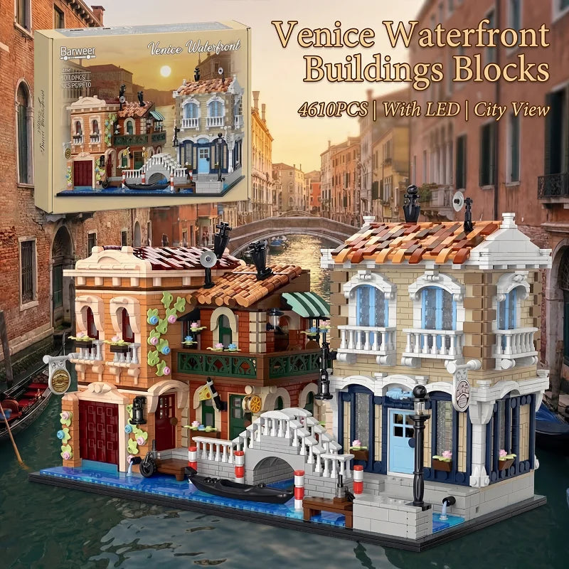 Venice Waterfront LED Brick Model Kit, 4610 Pieces