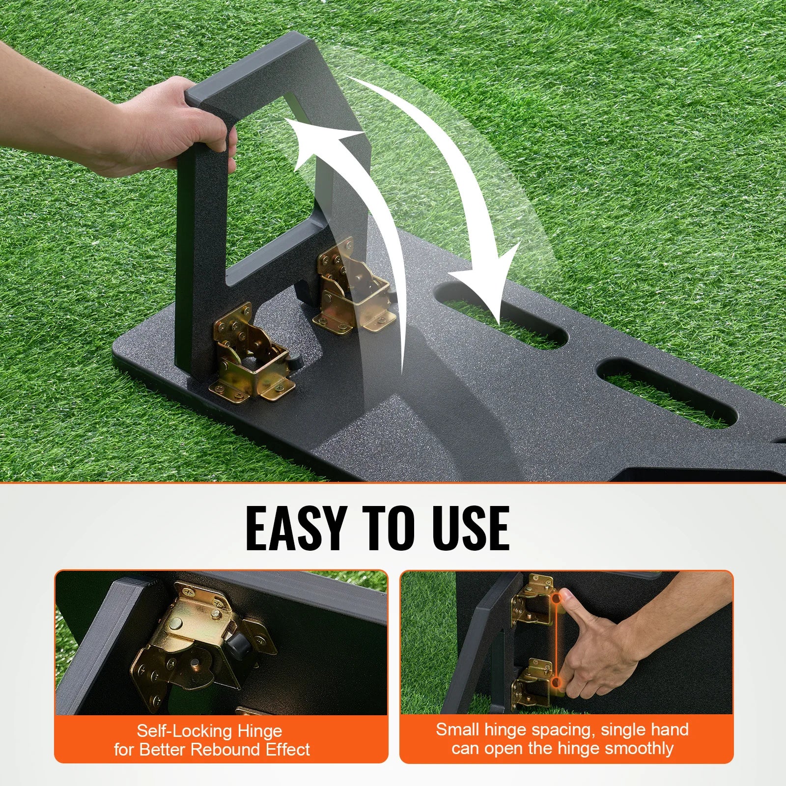 Portable Soccer Rebounder Board with 2 Angles Foldable Training Wall