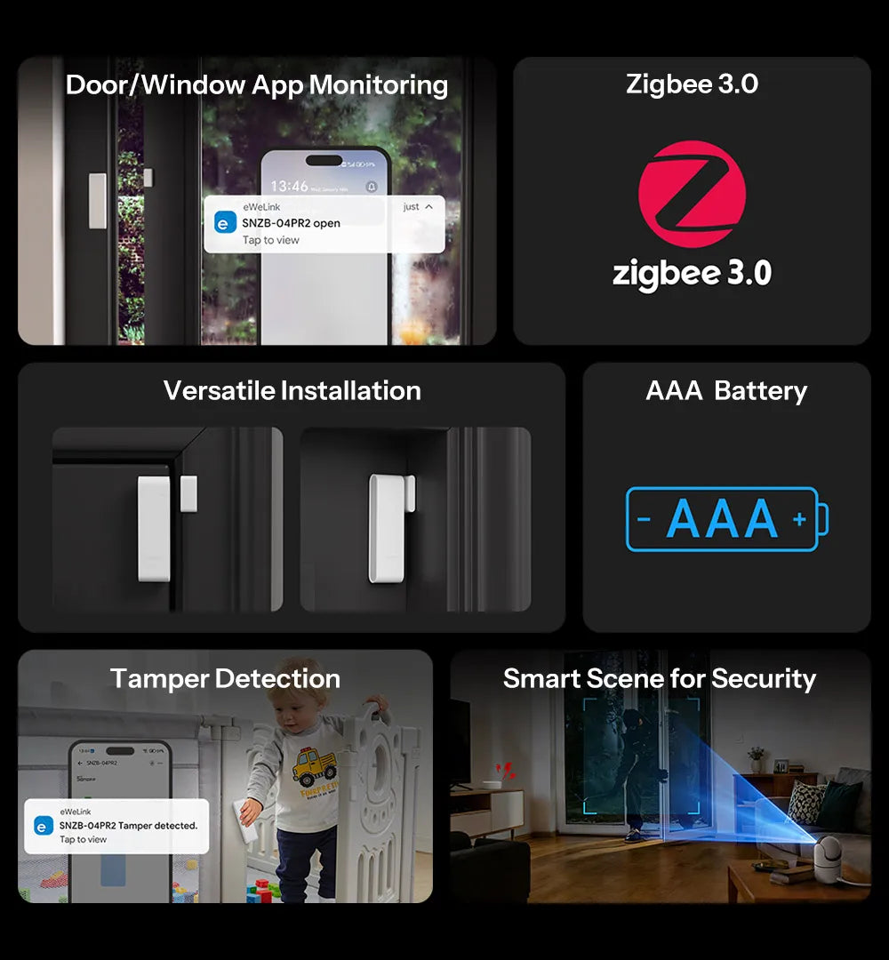 SNZB-04PR2 Zigbee Door and Window Sensor