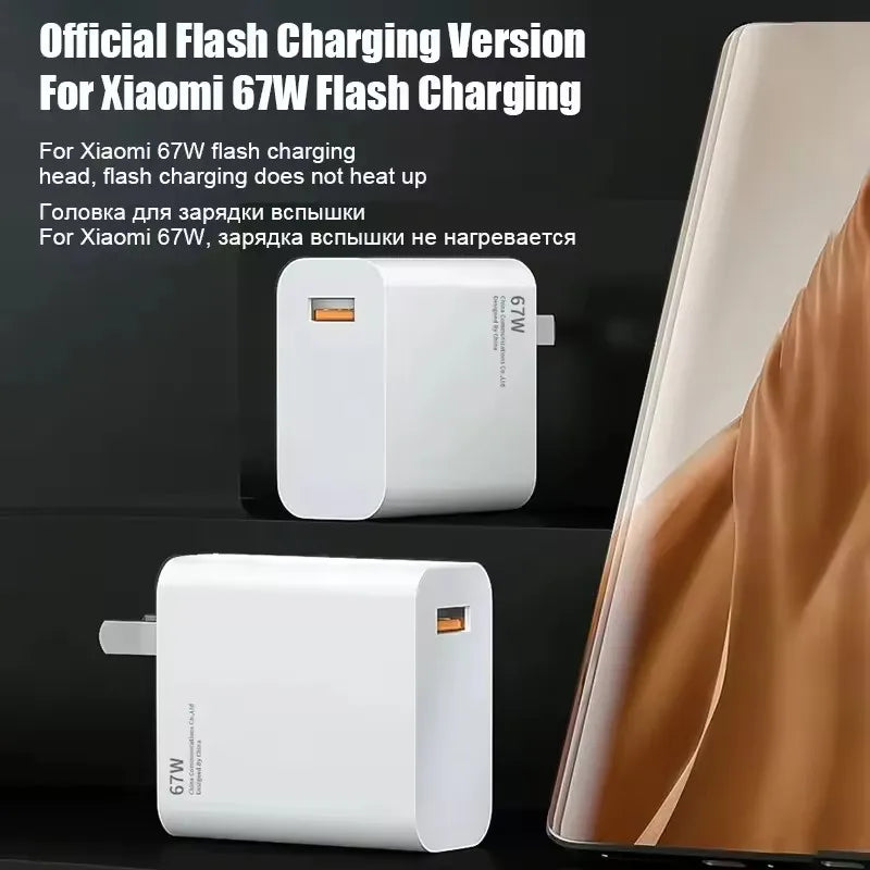 USB Wall Charger with USB-C Cable, EU Plug Options