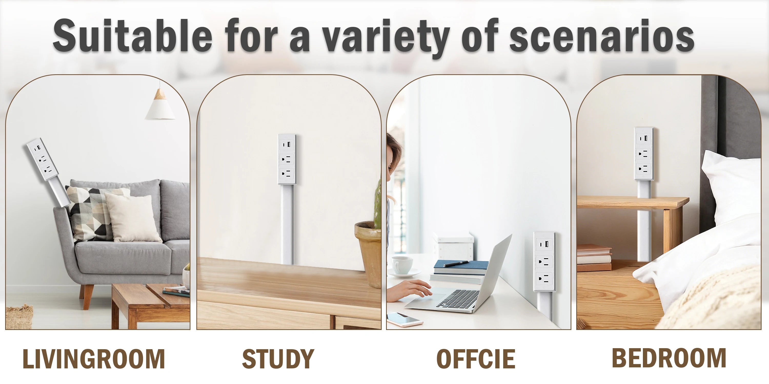 3 Style Retractable Sockets in Various Shapes US Plug Power Strip with AC Outlets USB Port(USB-A/C),Adjustable Electrical Outlet Extender Stick,Multi Socket Wall Socket Universal for Hard-to-Reach Wall Outlets Behind Couch,Be