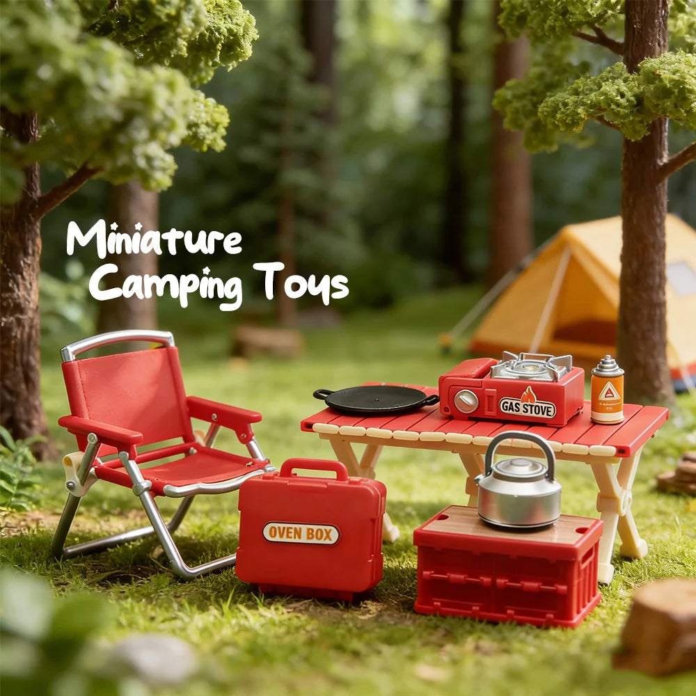Ensemble accessoire de scène miniature pour camping et pique-nique