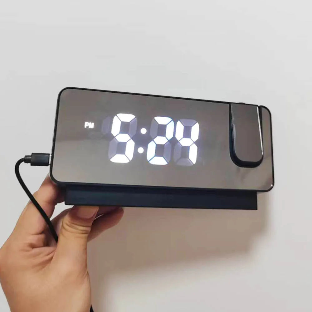 FHD 1080P Mini Miniature Projection Clock Camera Supports 2.4GHz WIFI Wireless Remote Viewing, Motion Detection, Home Camera