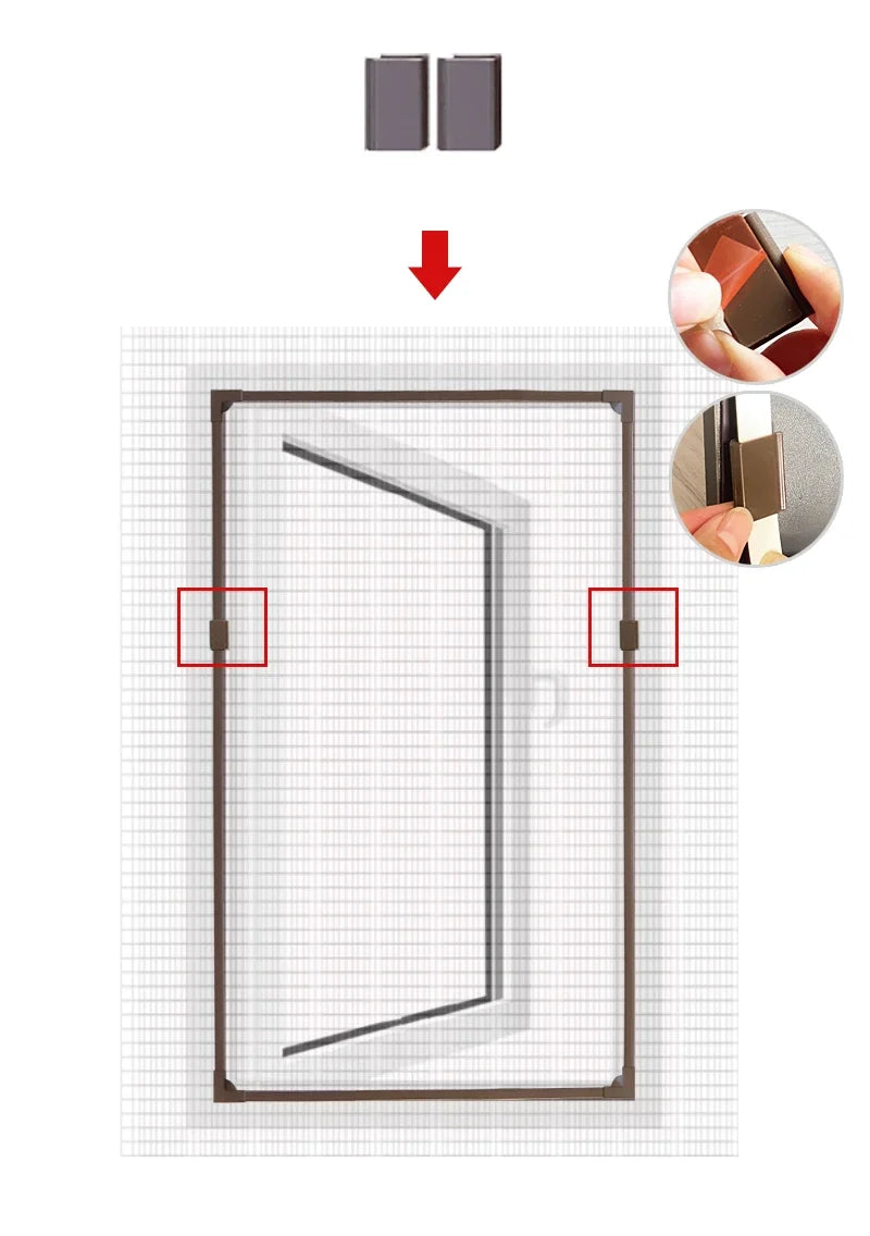 Removable Magnetic Window Insect Screen Kit