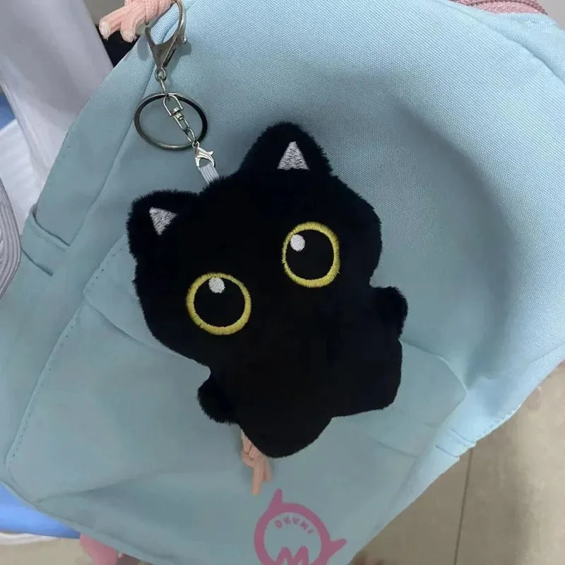 Black Cat Plush Bag Charm, 1 or 2 Pieces