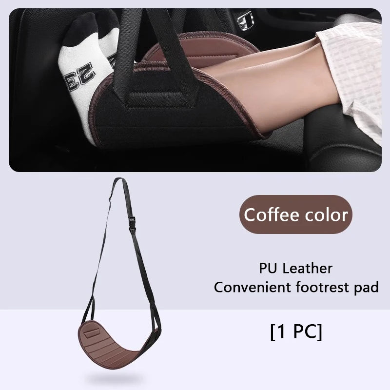 SEAMETAL Car Hanging Footrest Pad for Children Adjustable Supporter Rear Seat Passenger Foot Rest Leg Holder Relieve Soreness