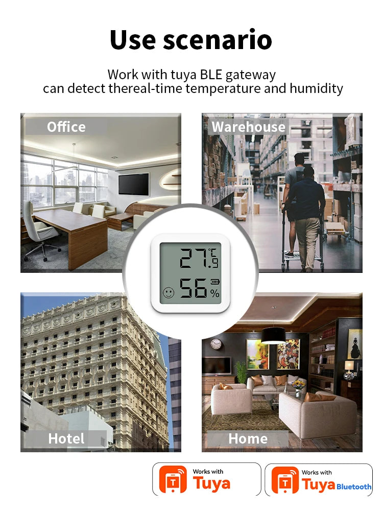 Bluetooth 5.2 Temperature and Humidity Sensor with LCD