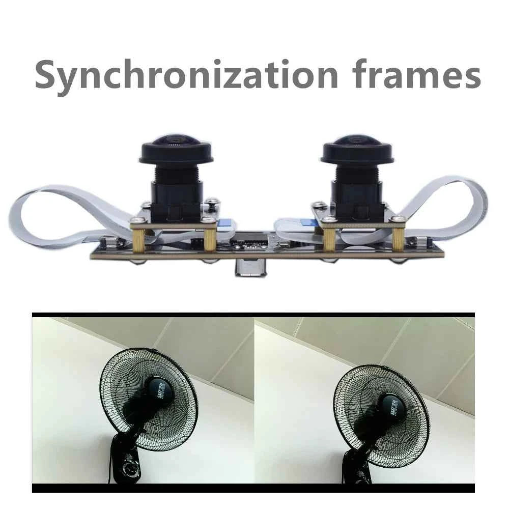 2MP 1080P Flexible Stereo USB Camera Module Dual Lens for Face Recognition, 3D, VR