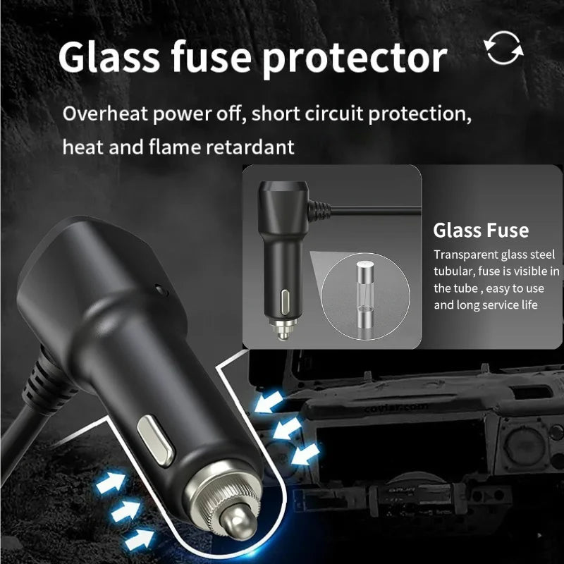 Car Cigarette Lighter Splitter Adapter with Multi-Port USB Charging