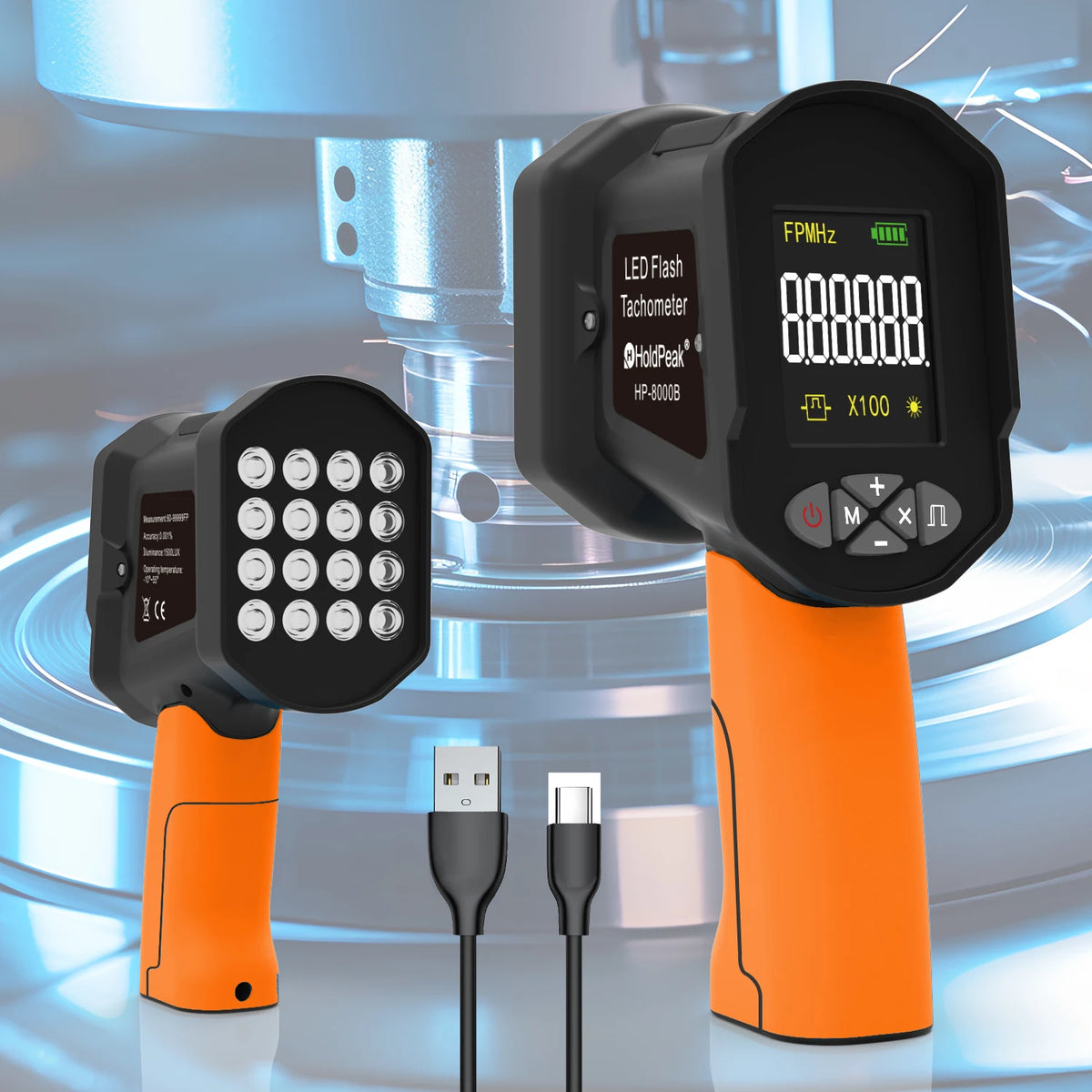 Estroboscópio LED Portátil Recarregável
