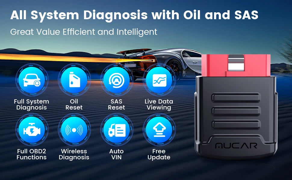 MUCAR BT200/BT200 Pro OBD2 Diagnostic Scanner for All Cars