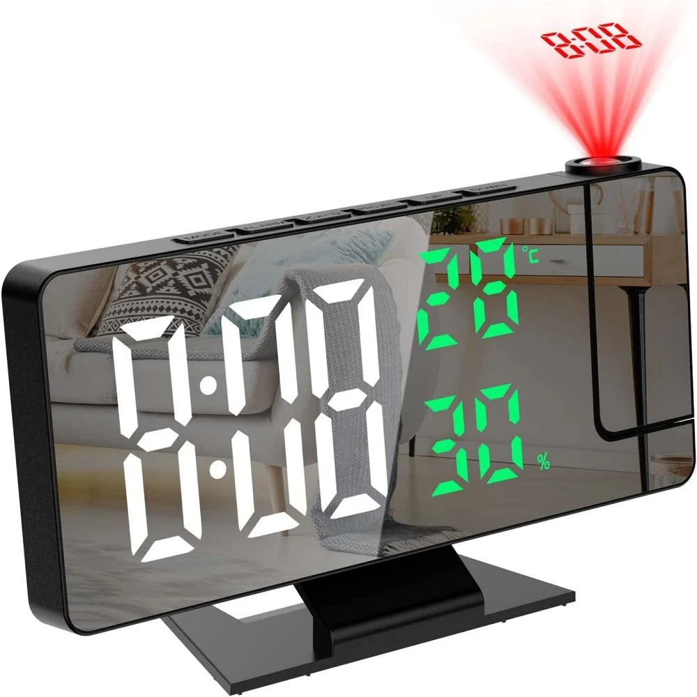 USB Projection Clock with Temperature and Humidity