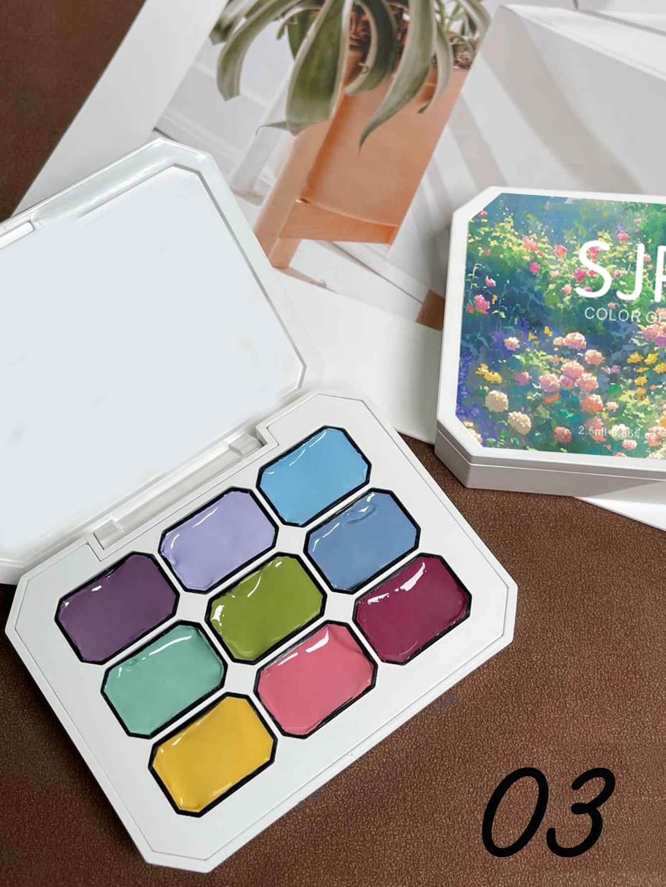 9 Colors Solid Nail Polish Palette Peelable UV/LED Polish Lacquer Salon Gel Nail Art Varnish Jelly Salon Gel Semi-Permanent Hybr