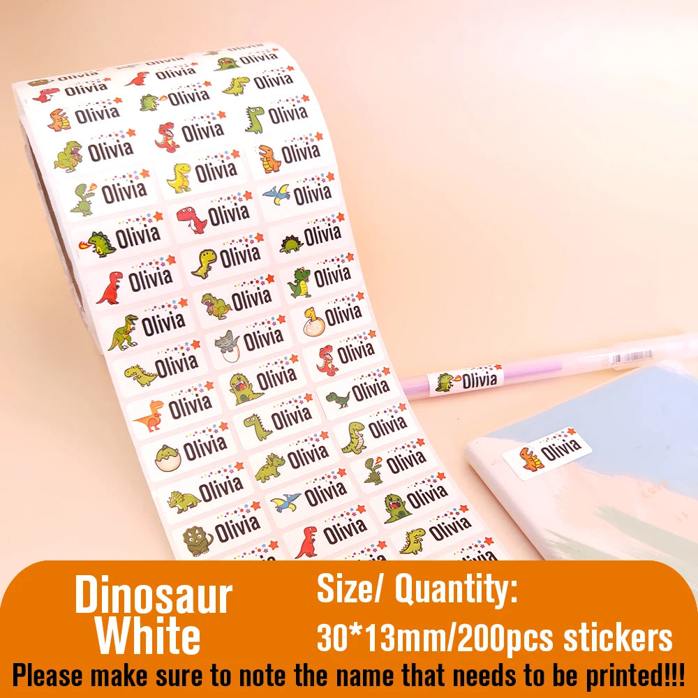 Personalised Name Stickers for School Items