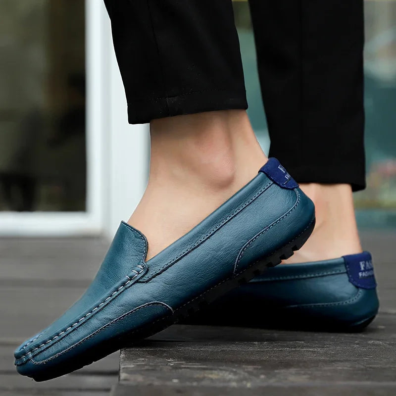 Genuine Leather Breathable Slip-On Loafers for Men