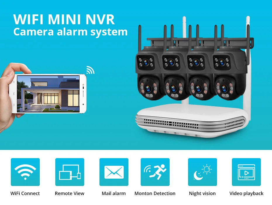 KERUI 8CH NVR Security Camera System with 6MP Dual Lens