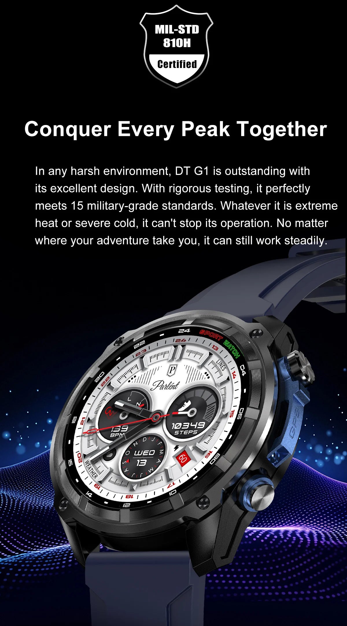 GPS Smartwatch with Offline Maps, AMOLED Display & 4GB Memory