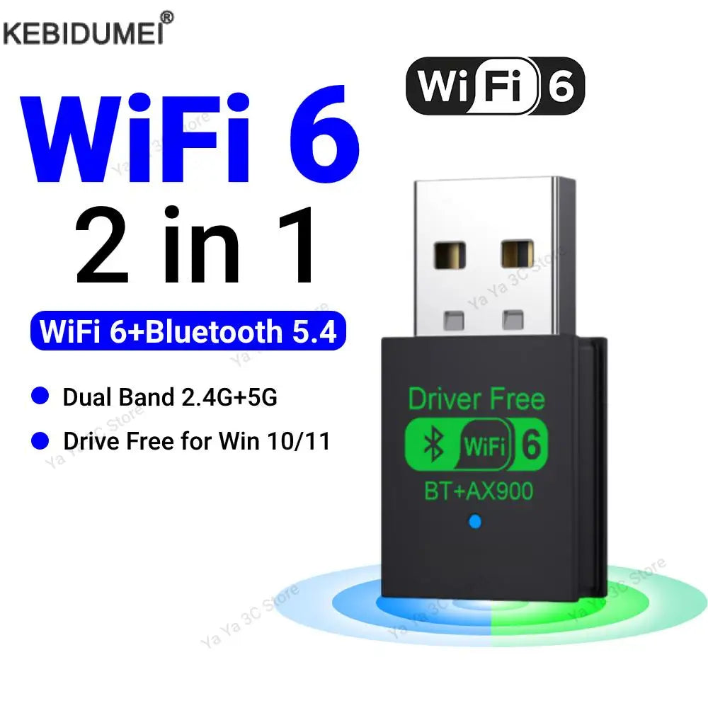 AX900 USB Wi-Fi 6 and Bluetooth 5.4 Adapter