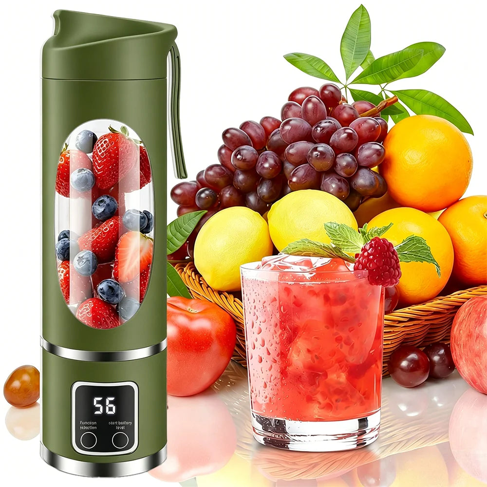 450ml Portable Juicer Blender Cup with 12 Stainless Steel Blades