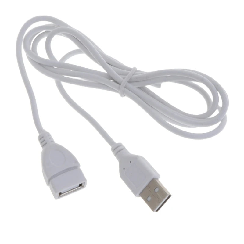 White USB Extension Cable Extender Male to Female 1.5M 5ft