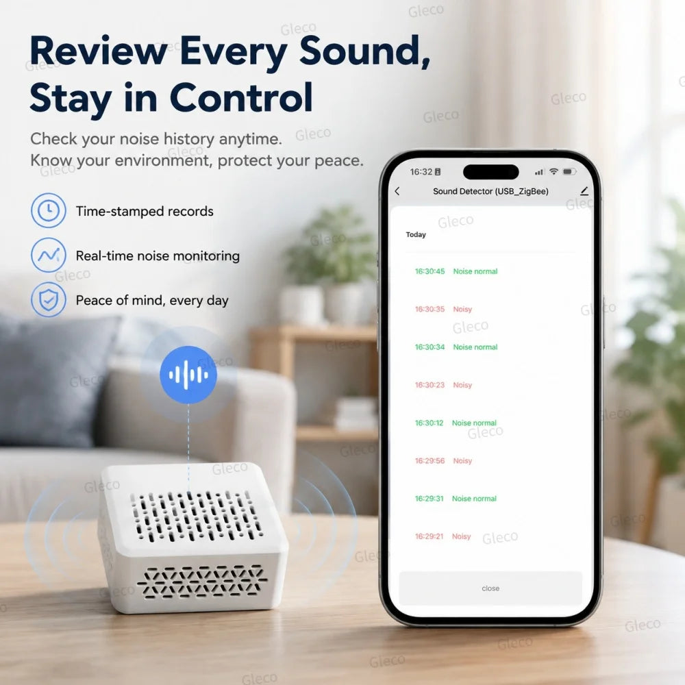 Capteur de Niveau Sonore Tuya avec Options WiFi ou Zigbee