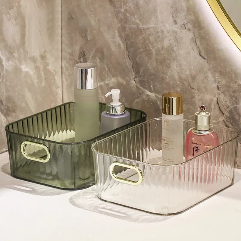 Stackable Rectangular Makeup and Bathroom Storage Organiser
