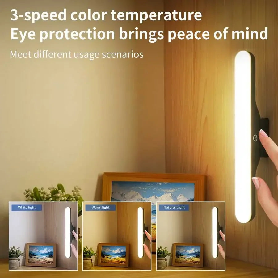 30 cm-es, újratölthető, mágneses LED-es tükörvilágítás