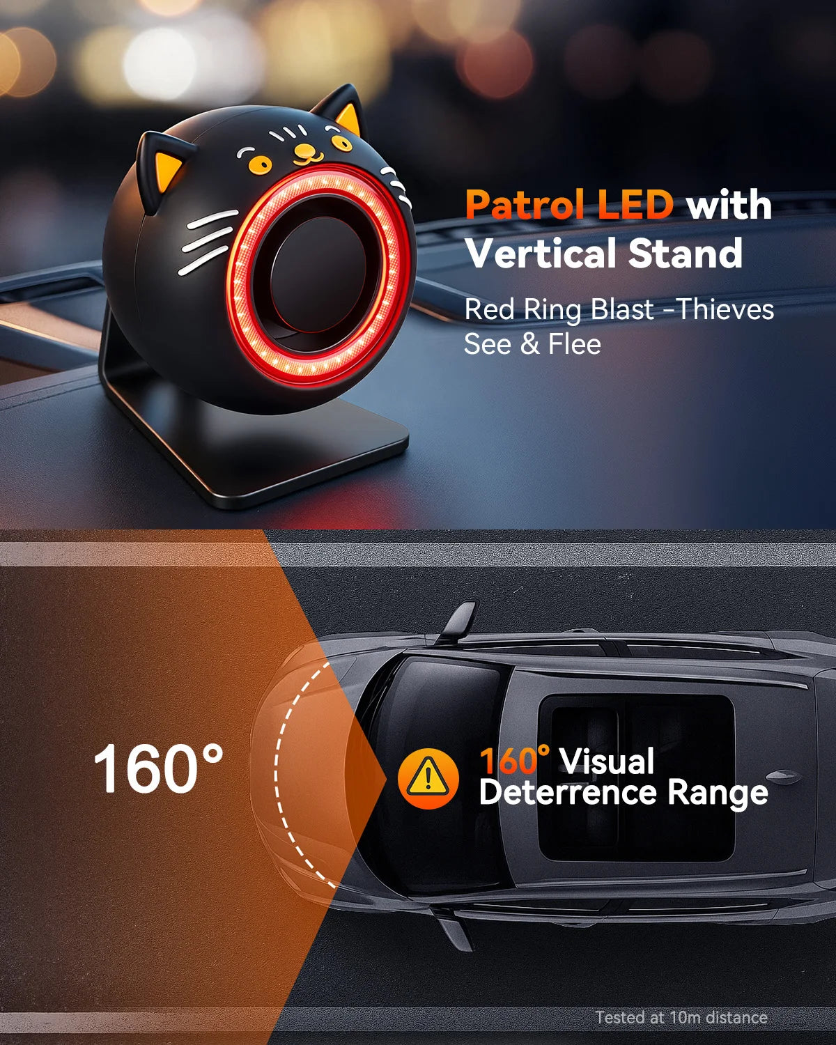 Extractme 120dB kabelloser Auto-Alarm Fahrzeugschutz-System Gerät 3-Stufige Empfindlichkeit Fahrzeug Alarm Anlage Auto-Accessoires
