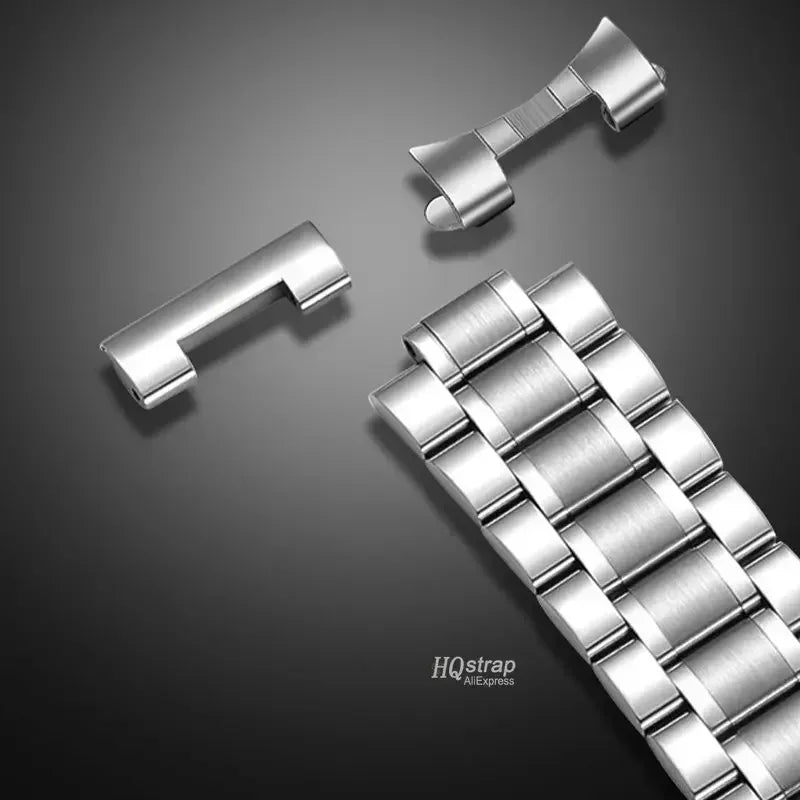Stainless-Steel Curved-End Watch Bracelet