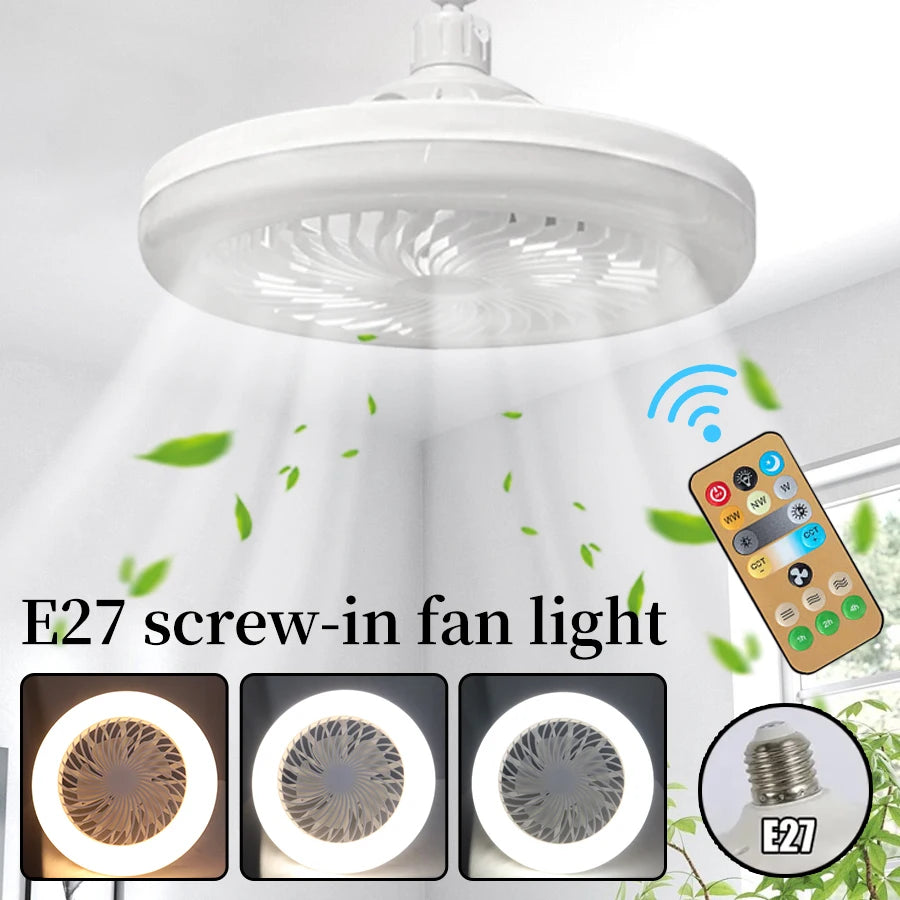 E27 LED Ceiling Fan Light with Remote Control