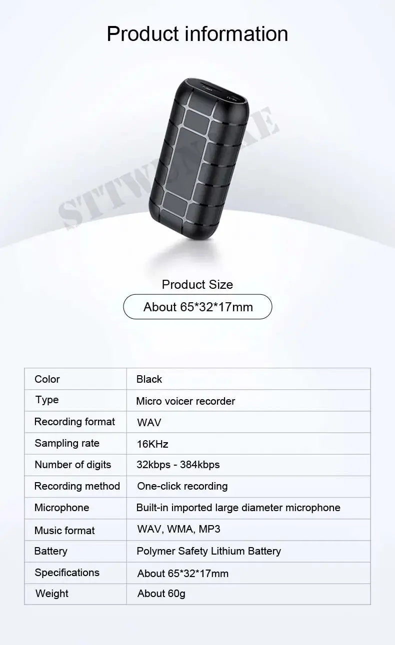 Mini voice activated recorder 500hours digital recording device professional sound dictaphone Listening audio micro record small Spy-shop.com