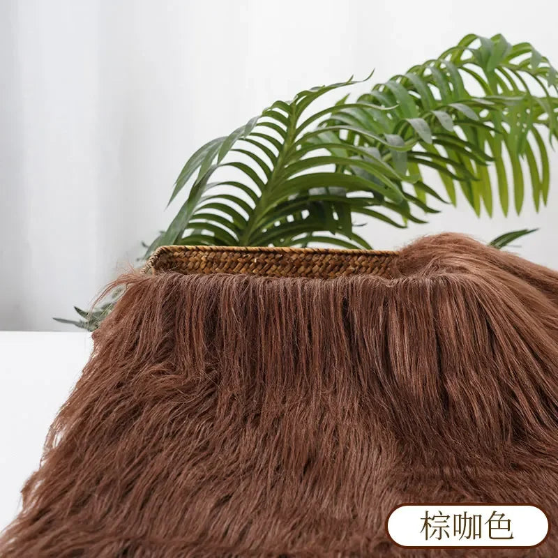 25x45cm Long Hair Faux Fur Fabric For Animal Suit DIY Doll Hair Beard Craft Making Material Patchwork Garment Sewing Accessories