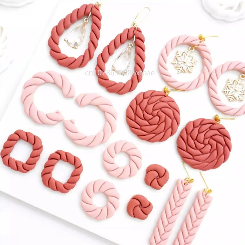 Polymeer klei cutters — Twist & Braids vormopties