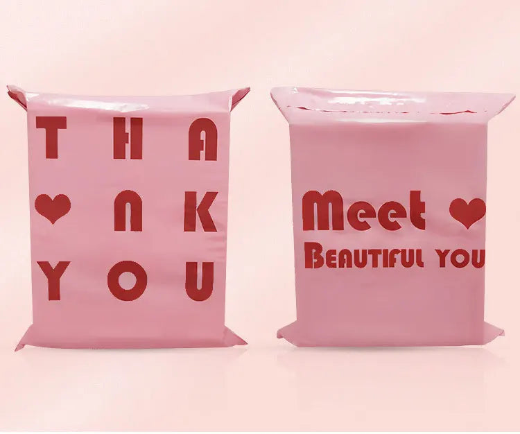 INPLUSTOP 20Pcs/lots Pink Courier Bags Thicken THANK YOU Plastic Shipping Bags Self Seal Envelopes Post Clothing Mailing Pouch