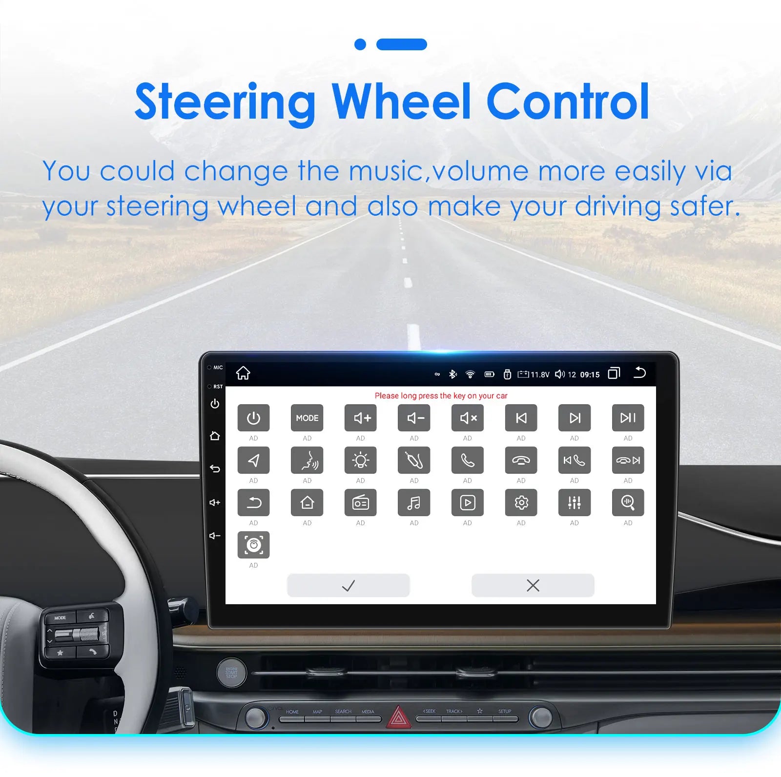 HIZPO 7-Inch Android Car Radio with CarPlay for Opel