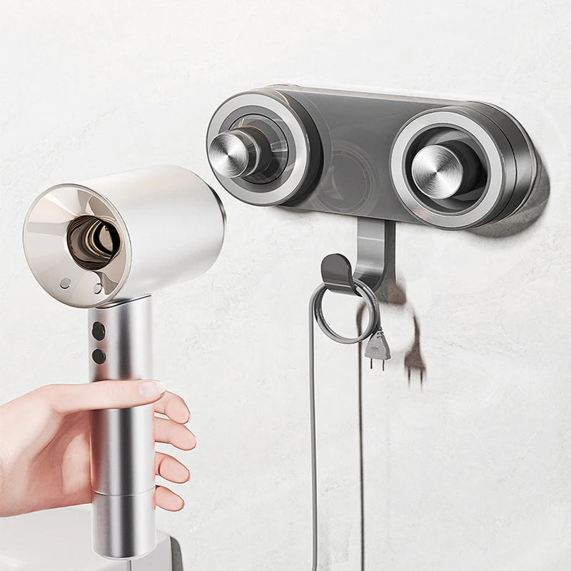 No-Drill Magnetic Hair Dryer Holder for High-Speed Dryers