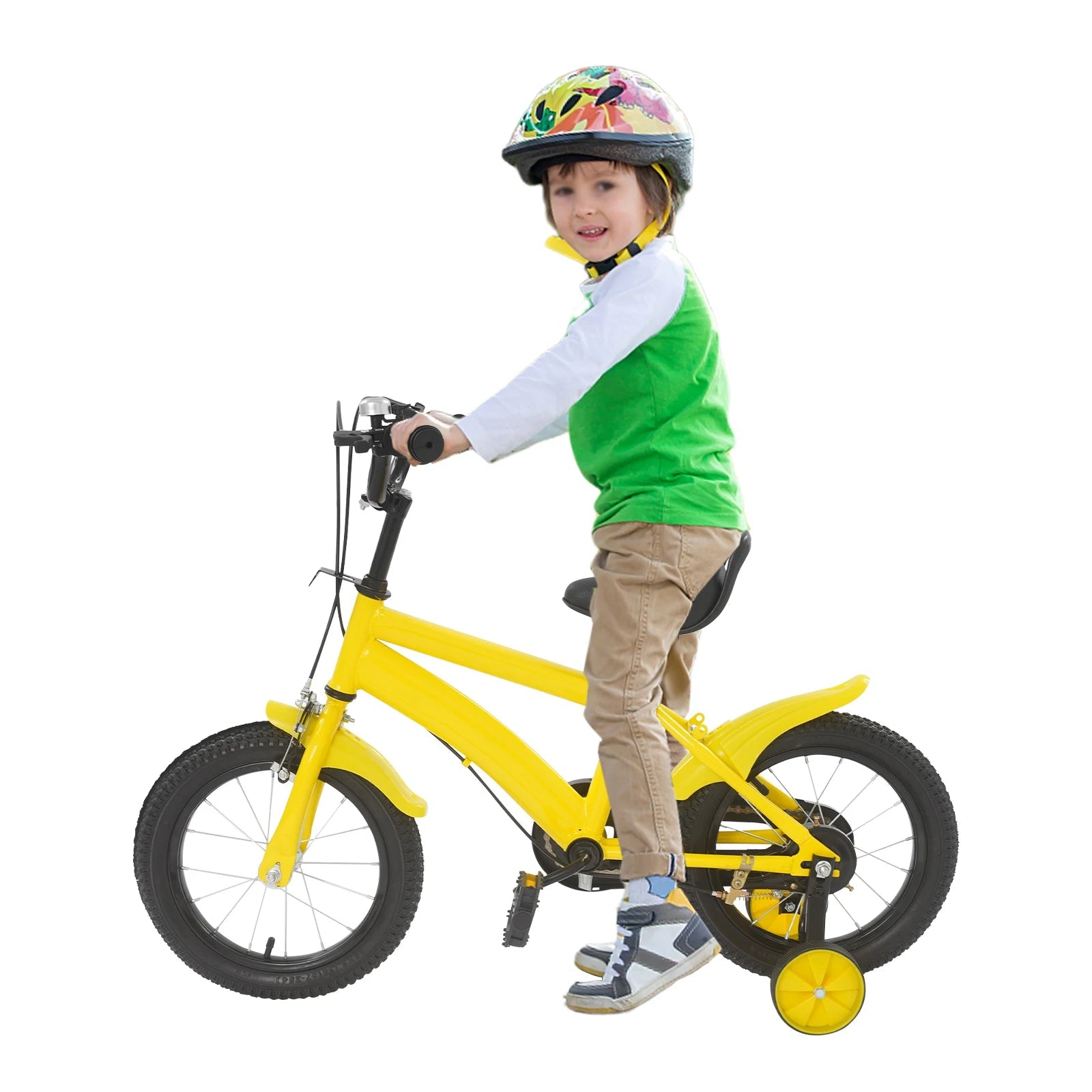 14'' Children's Learning Bicycle Kids Bike Adjustable Seat Dual Brakes for Children's Riding, Lessons, Recreation, or Exercise