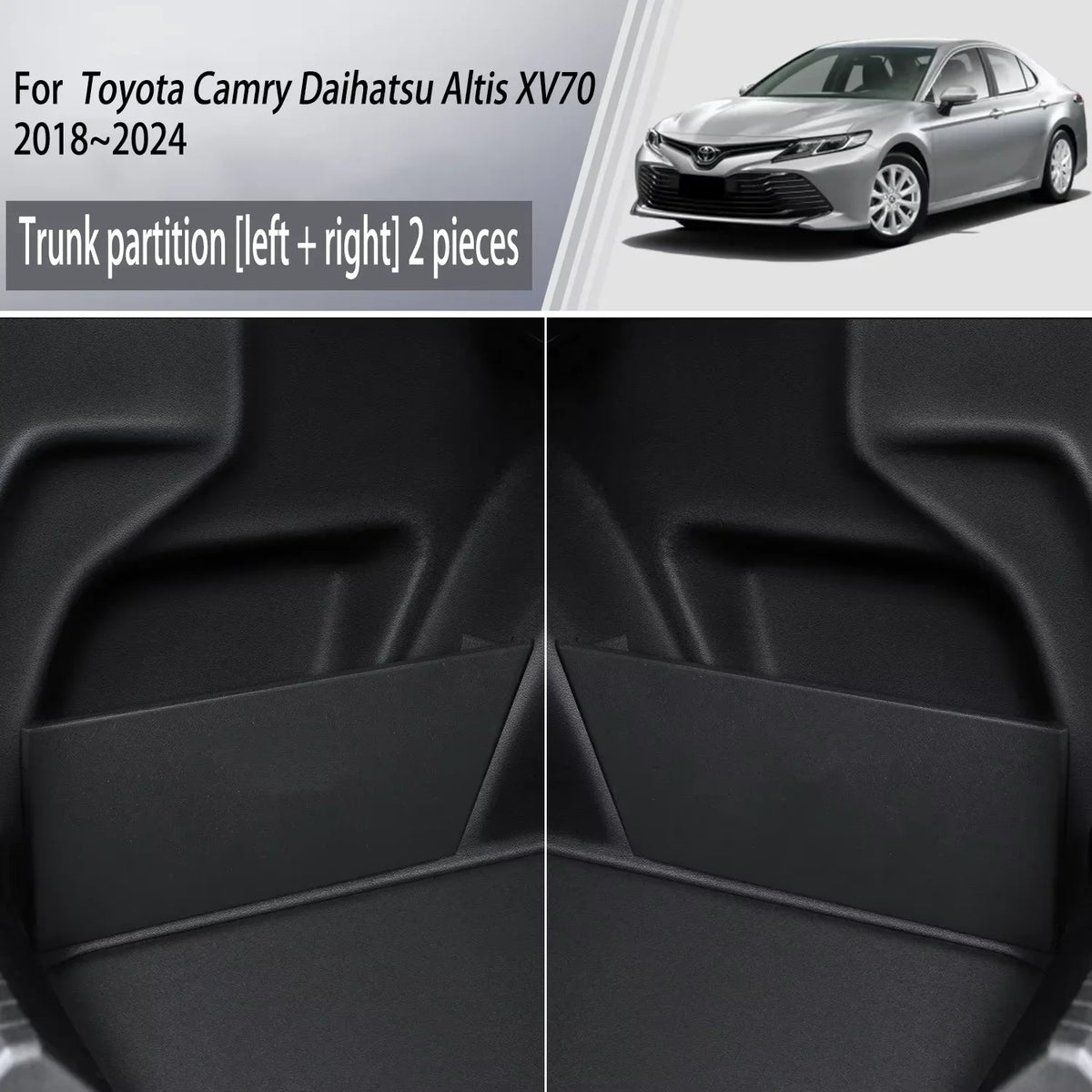 Pour Toyota Camry, Daihatsu Altis XV70 2018~2024, coffre de voiture, partition de rangement, boîte de rangement multifonctions, accessoires intérieurs auto