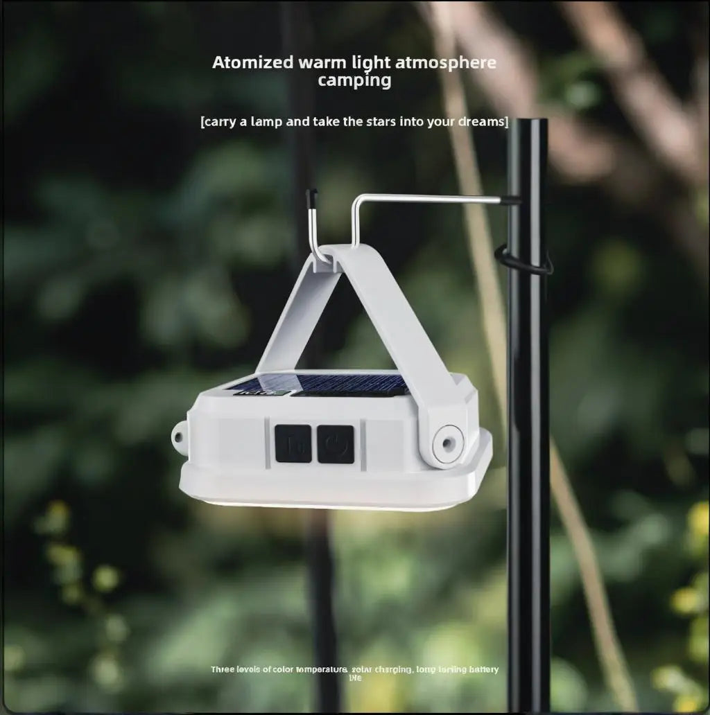 Solar and USB Rechargeable Hanging Camping Light