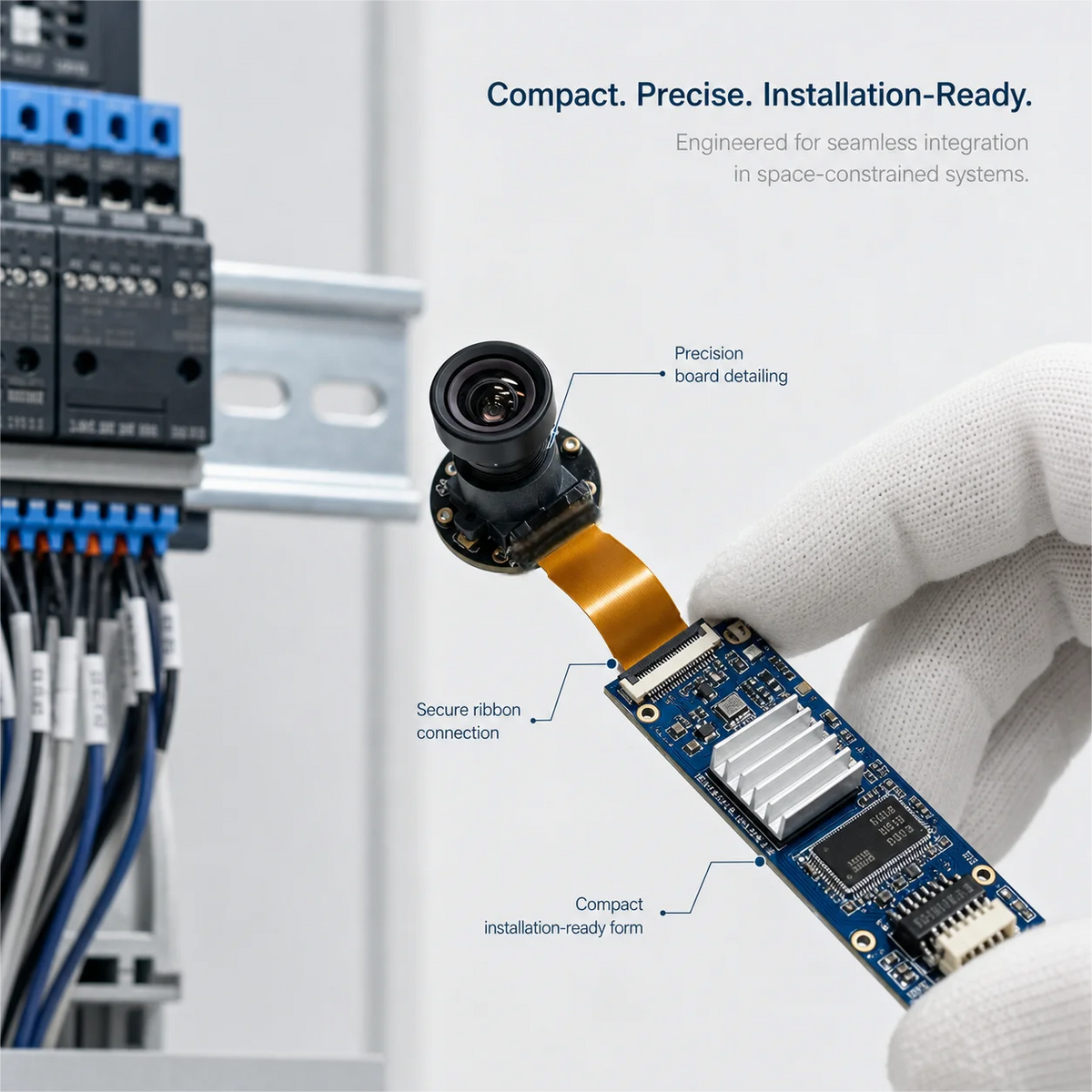 12MP 4K IP Camera Board Module with 3.6mm Lens
