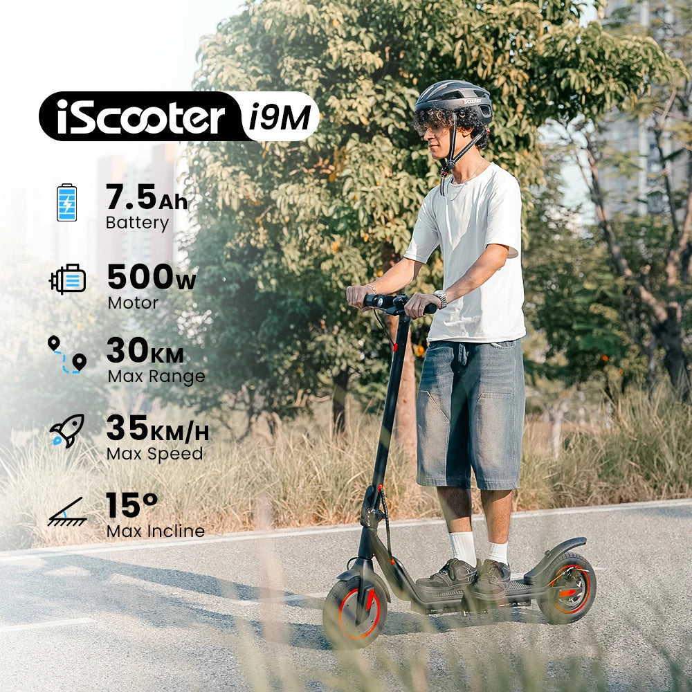 iScooter i9M Electric Scooter with 500W Motor and Pneumatic Tires