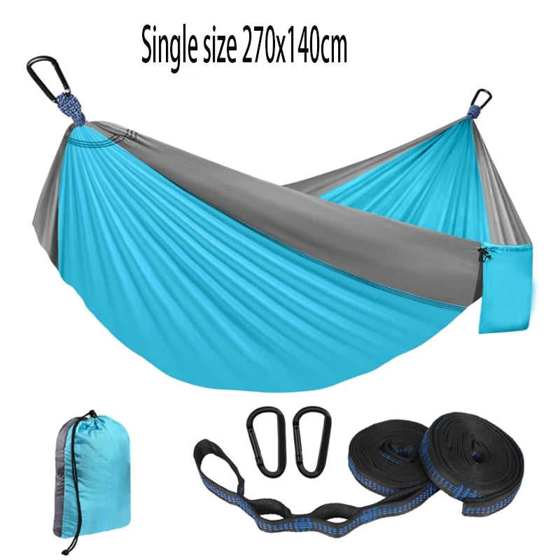 Nylon Camping Hammock with Straps - Size Options