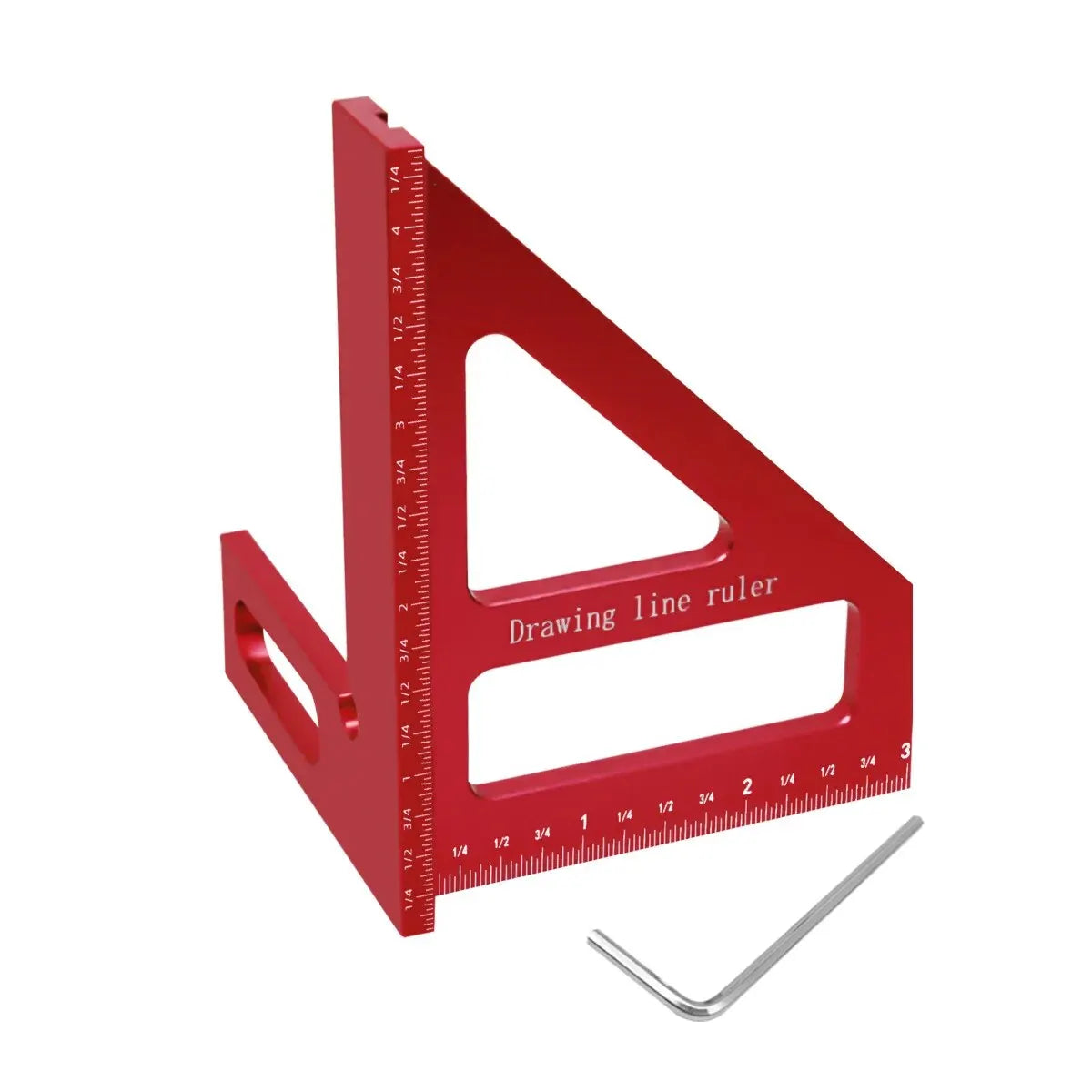 3D Woodworking Square, 45°/90°, Metric or Inch Options
