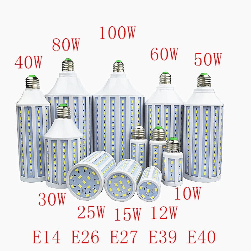 LED Corn-Style Bulb, Base and Light-Colour Options